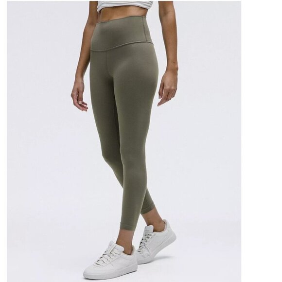 lululemon Align High-Rise Olive Crop 25" Workout Athletic Leggings - Picture 6 of 7